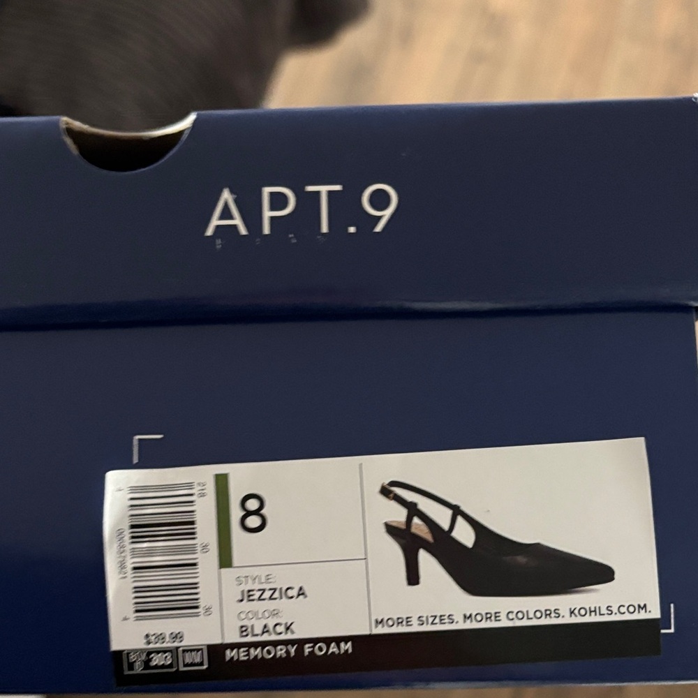 Apt. 9 Black Pointed Leather Slingback Mules - Picture 16 of 16